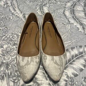 Off-white Snakeskin Ballet Flats Christian Siriano,sz 9 - Bundle Deal 3/$20